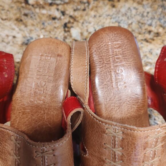 Bed Stu Fontella Heeled Platform Sandal Leather Tan Rustic Women's Size 7 - Picture 4 of 15